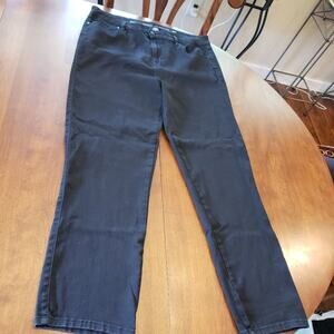 AVENUE DENIM black stretch straight leg‎ jeans 20 Tall
